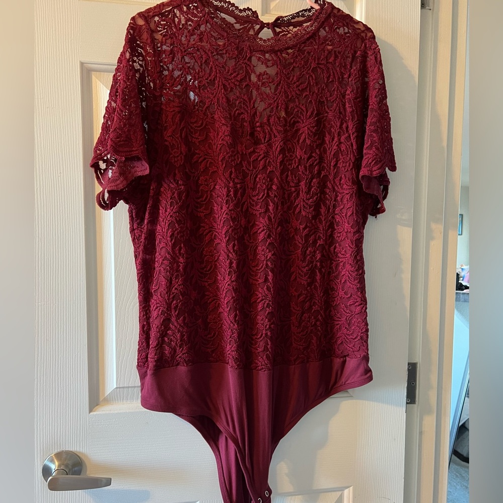 Women’s Torrid Red Lace Bodysuit